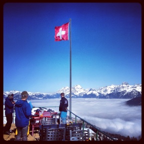 The view over Switzerland