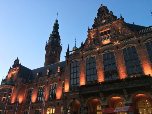 Academy Building Groningen University at night